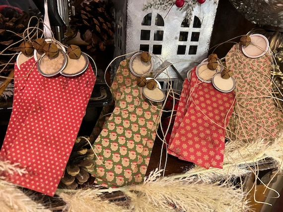 Primitive Christmas Gift Tags. Handmade