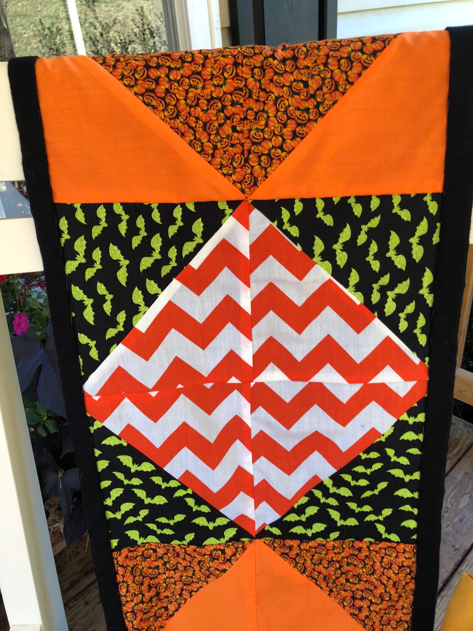 Primitive Halloween Rocking Chair Throw. Handmade Etsy