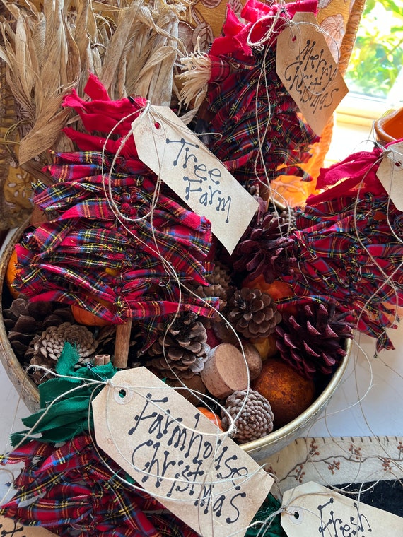 Primitive Cinnamon Stick Christmas Trees. Handmade