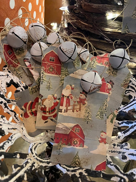 Primitive Christmas Gift Tags. Handmade