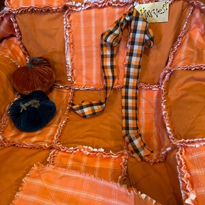 Homespun Fall Rag Quilt. Handmade - Etsy