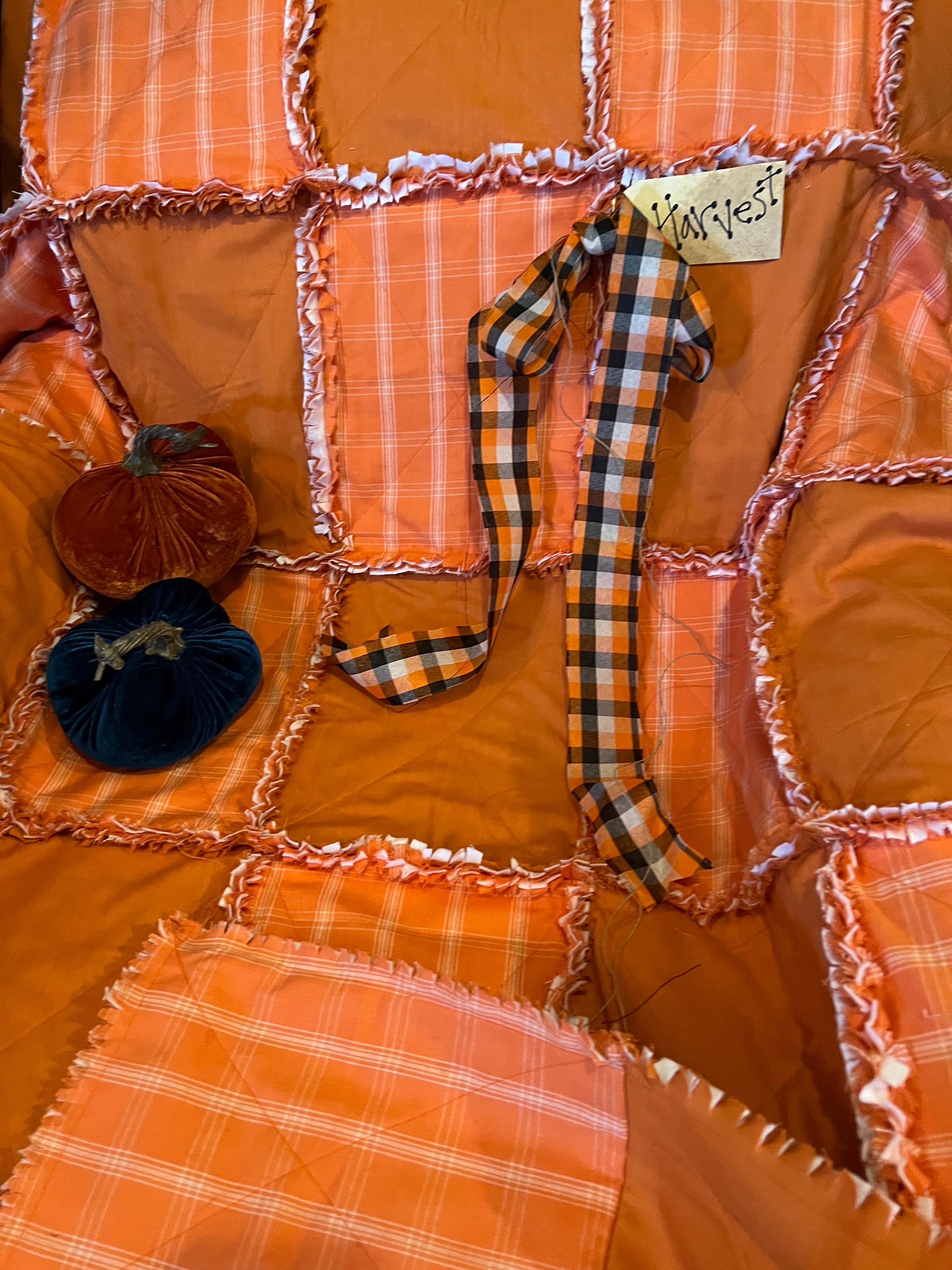 Homespun Fall Rag Quilt. Handmade - Etsy