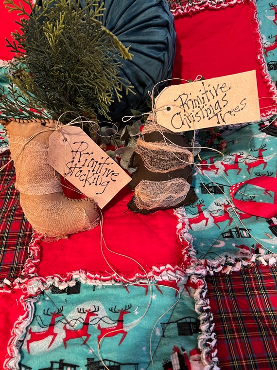 Primitive Christmas Bowl Fillers. Handmade