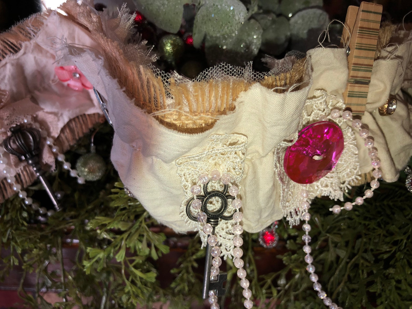 Primitive Victorian Garland. Handmade Etsy