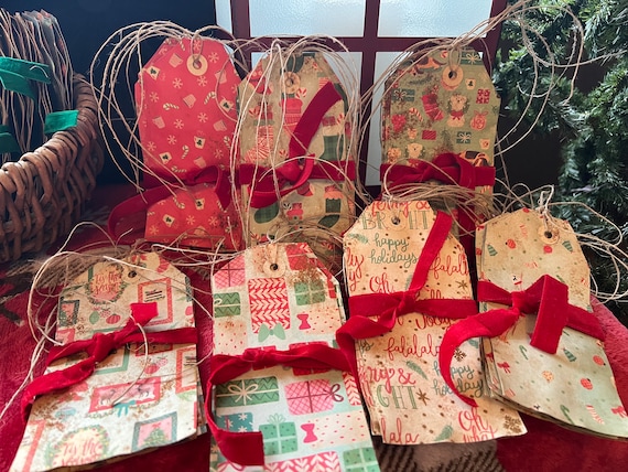 Primitive Christmas Gift Tags. Handmade