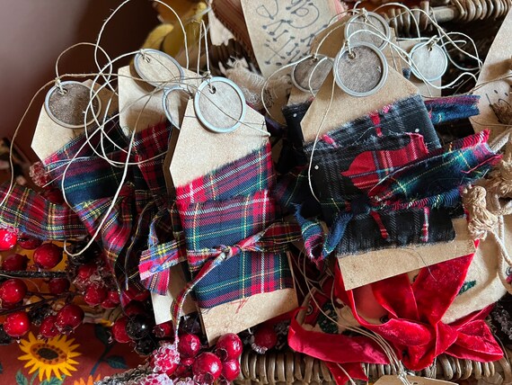 Primitive Christmas Tags/Bowl Fillers. Handmade