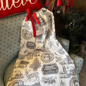 Christmas Santa Bag. Handmade