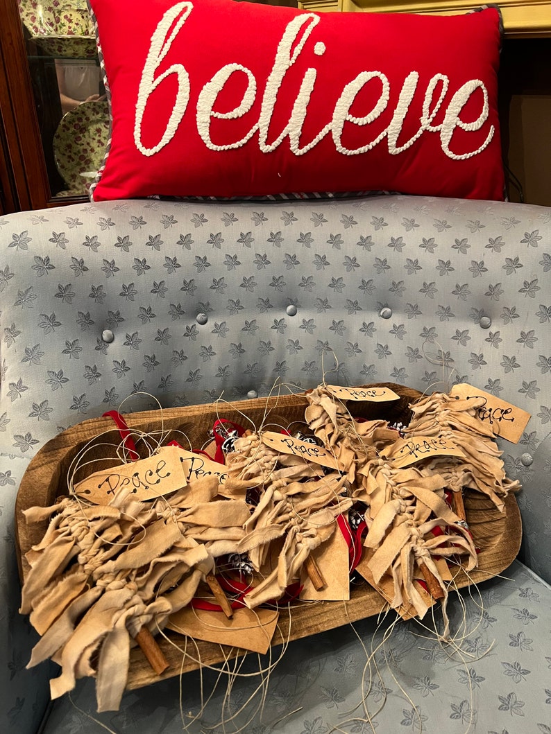 Primitive Christmas Tree Ornaments. Handmade Etsy