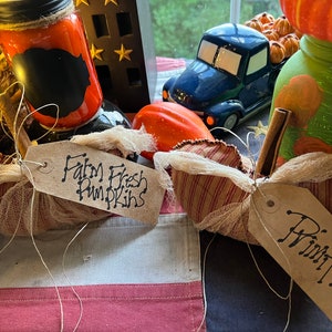 Primitive Pumpkin Bowl Fillers/Accents. Handmade