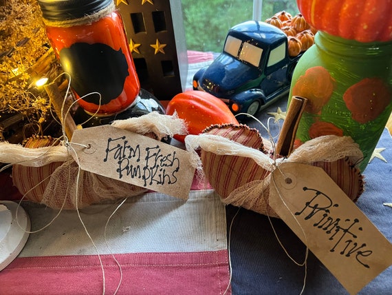 Primitive Pumpkin Bowl Fillers/Accents. Handmade
