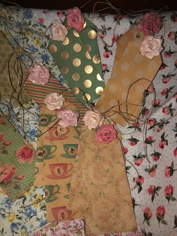 Primitive Shabby Chic Tags. Handmade