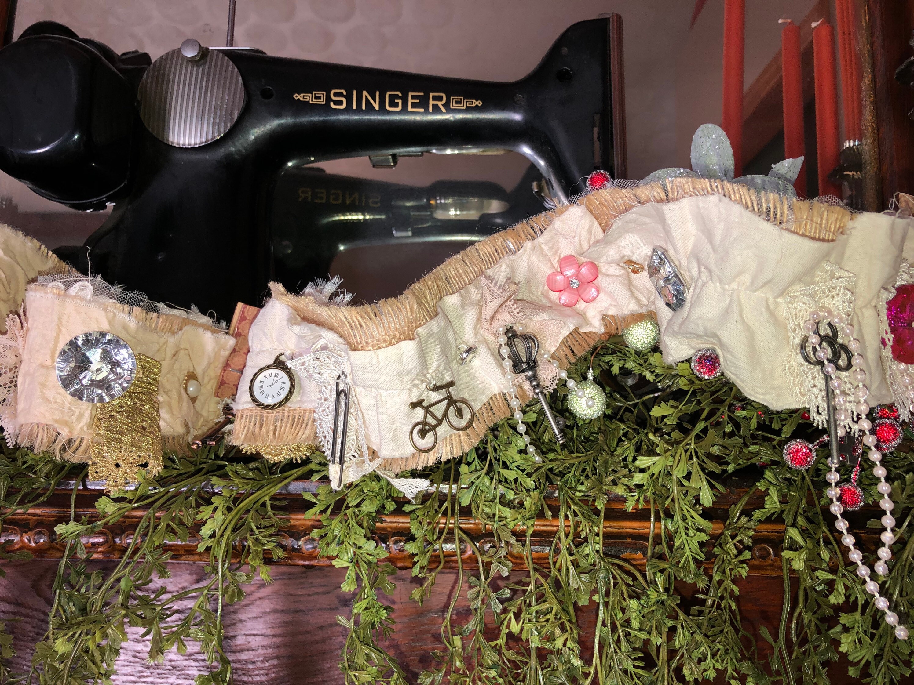 Primitive Victorian Garland. Handmade Etsy