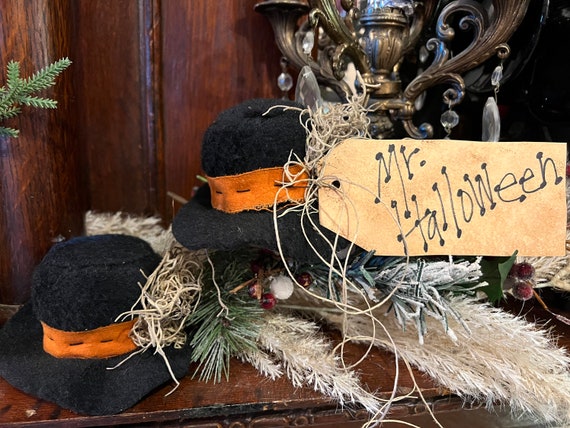 Primitive Halloween Hats. Handmade