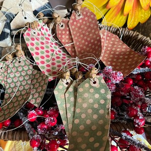 Primitive Christmas Tags. Handmade - Etsy