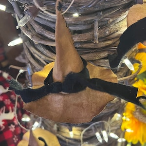 Primitive Tea Stained Witches Hats. Handmade