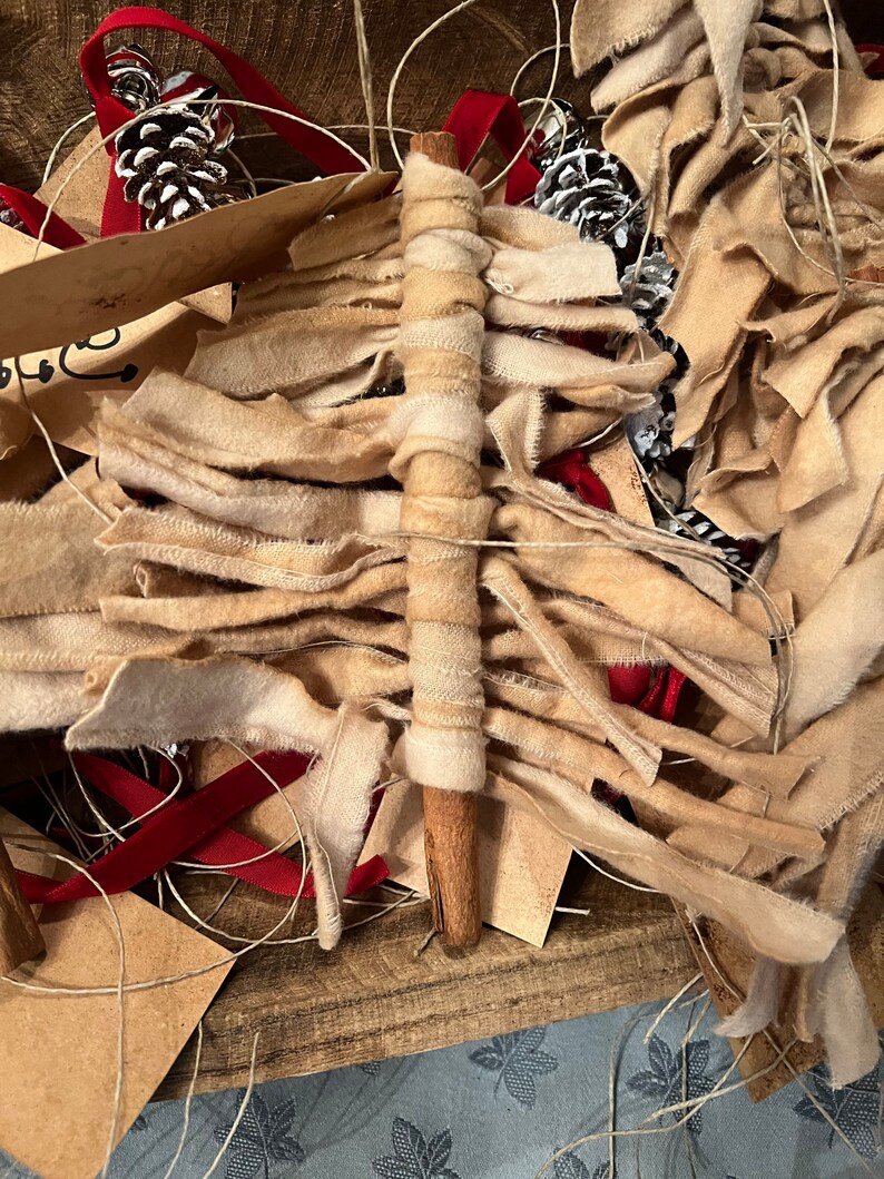 Primitive Christmas Tree Ornaments. Handmade Etsy