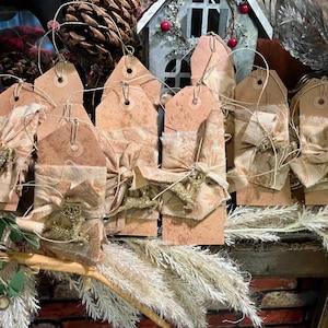 Primitive Christmas Gift Tags/bowl Fillers Handmade - Etsy