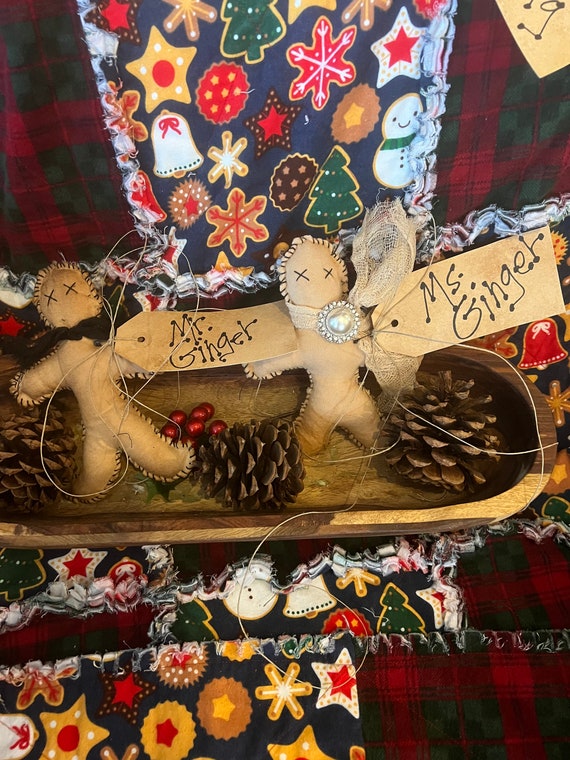 Primitive Christmas Gingerbread. Handmade