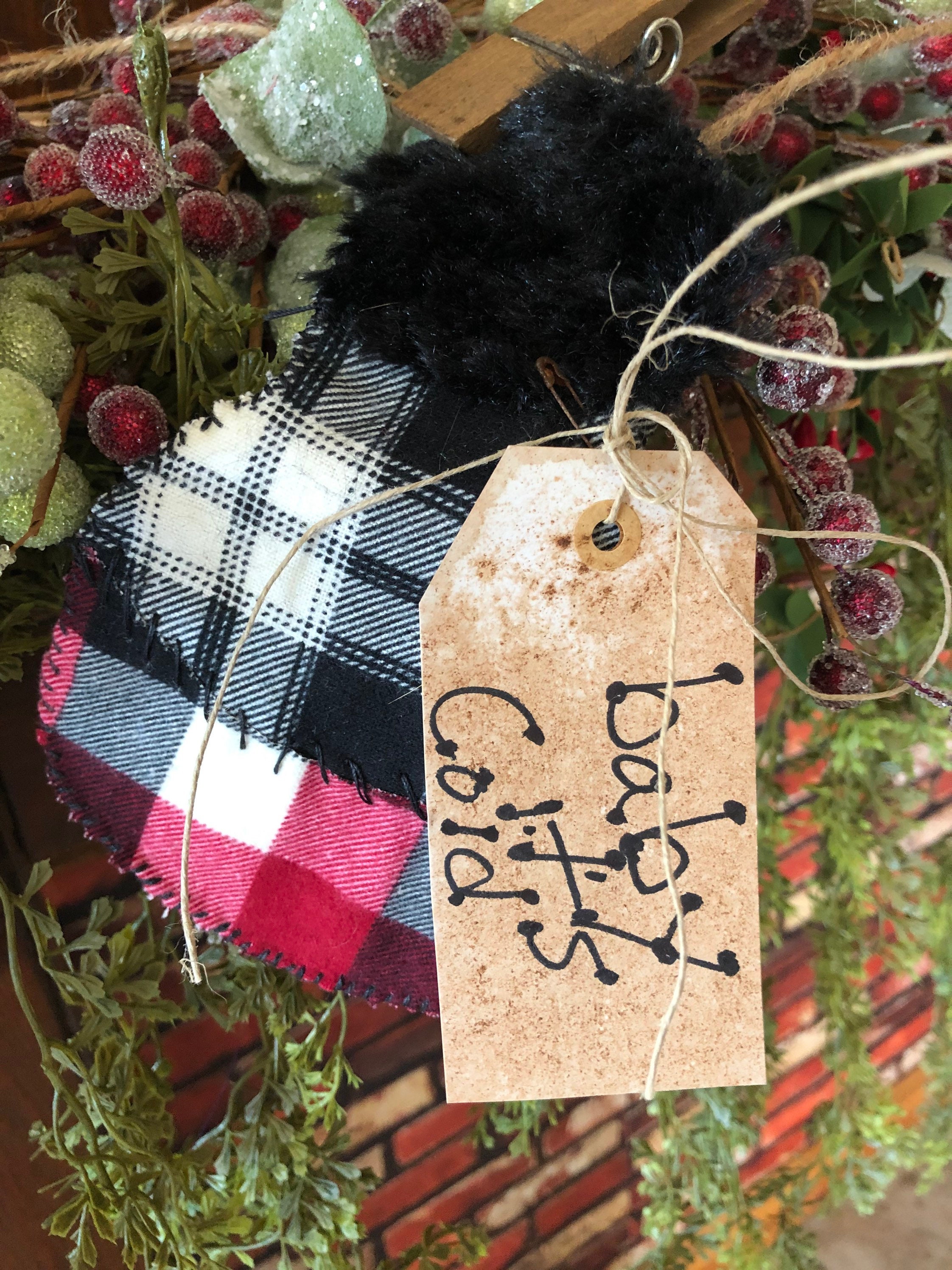 Primitive Christmas Garland. Handmade Etsy