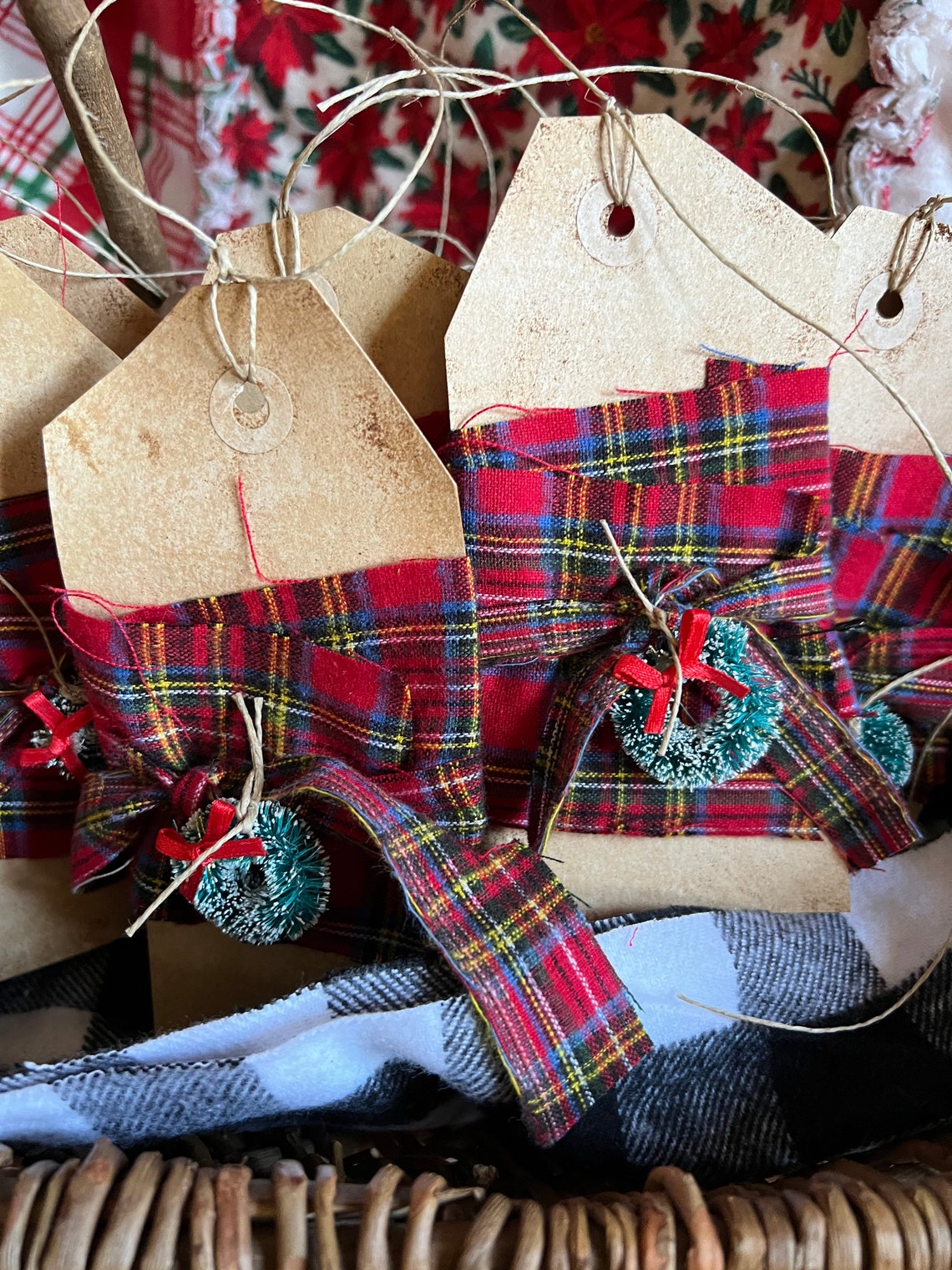 Primitive Christmas Gift Tags/bowl Fillers. Handmade - Etsy