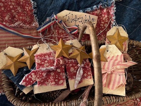 Primitive Tags/Bowl Fillers. Handmade