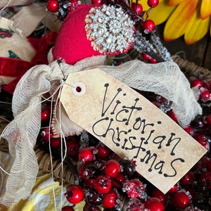 Bonnet de Noel de Noël primitif. Fait main