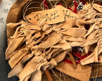 Primitive Christmas Tree Ornaments. Handmade
