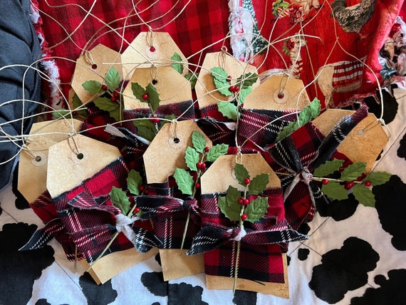 Primitive Christmas Tags/Bowl Fillers. Handmade