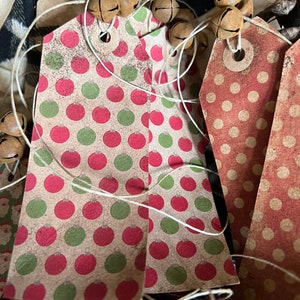 Primitive Christmas Tags. Handmade - Etsy