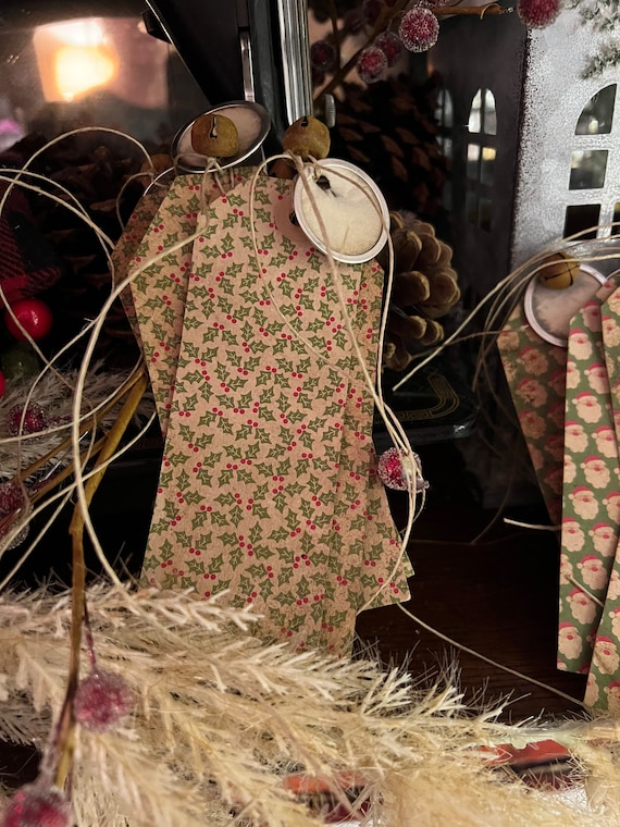 Primitive Christmas Gift Tags. Handmade