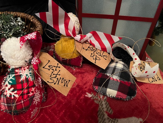 Primitive Toboggan Bowl Fillers. Handmade