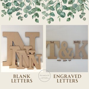 wooden letters laser cut and choose to have any name engraved