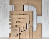 Wooden Letters MDF Premium Quality 4mm large wooden letters craft letter blanks 200mm, 170mm, 140mm, 110mm, 80mm toy box lettering