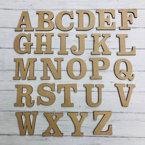 Small Wooden Alphabet Letters A-Z MDF Premium Quality Laser Cut