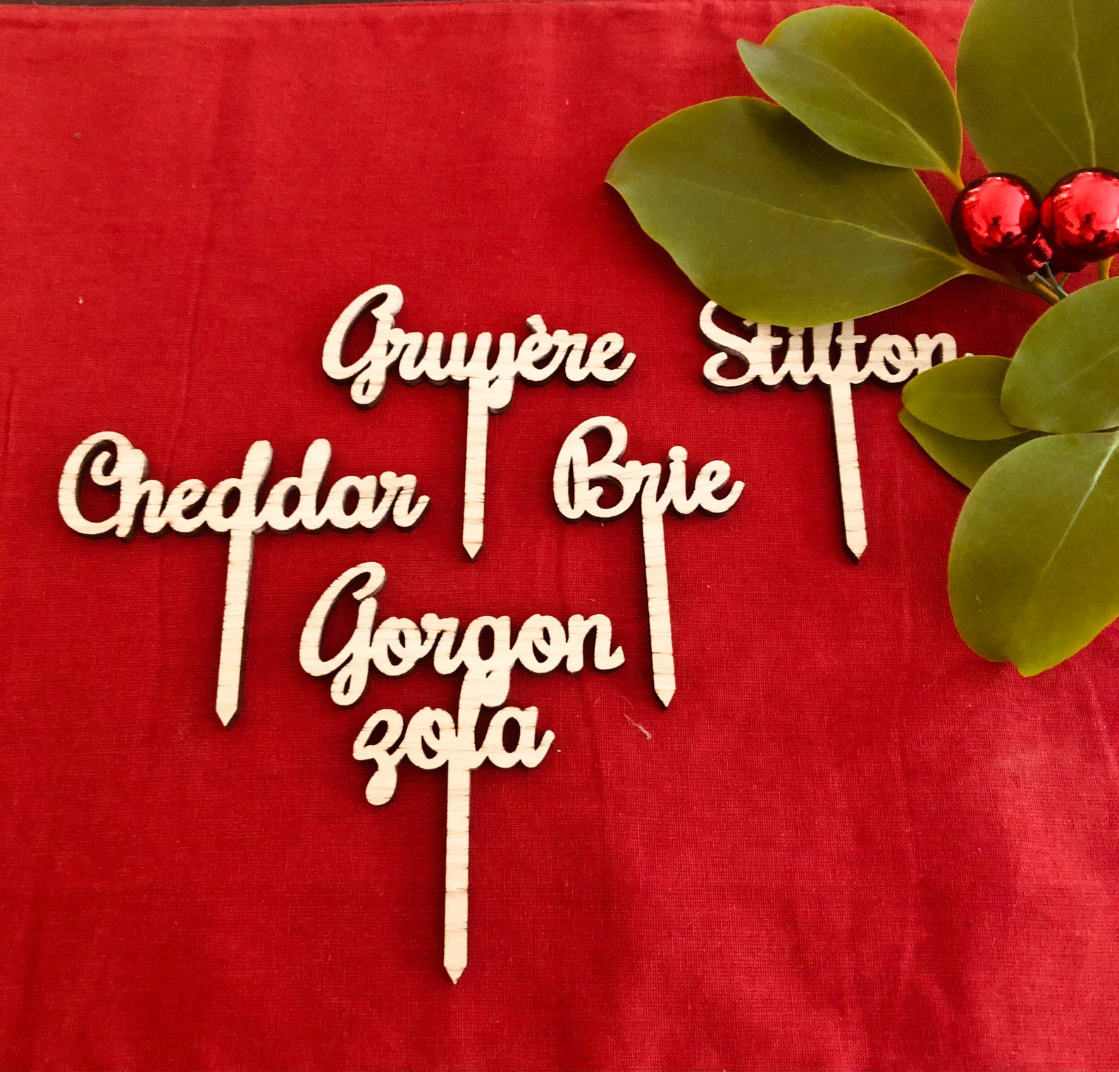 Personalised Cheese Marker/label Dinner Party Tableware/cheese Etsy UK