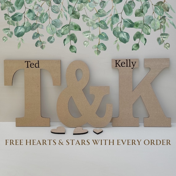 Large MDF Wooden Letter - 28cm Height Signage 6mm MDF