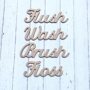 Font 5 script names in wood