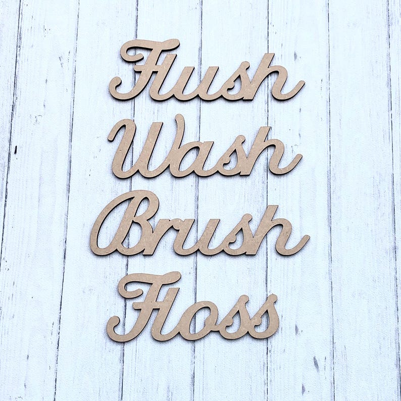 Font 5 script names in wood