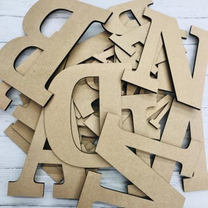 Wooden Letters MDF Premium Quality 4mm/large wooden letters/craft letter blanks/200mm, 170mm, 140mm, 110mm, 80mm/toy box lettering image 11
