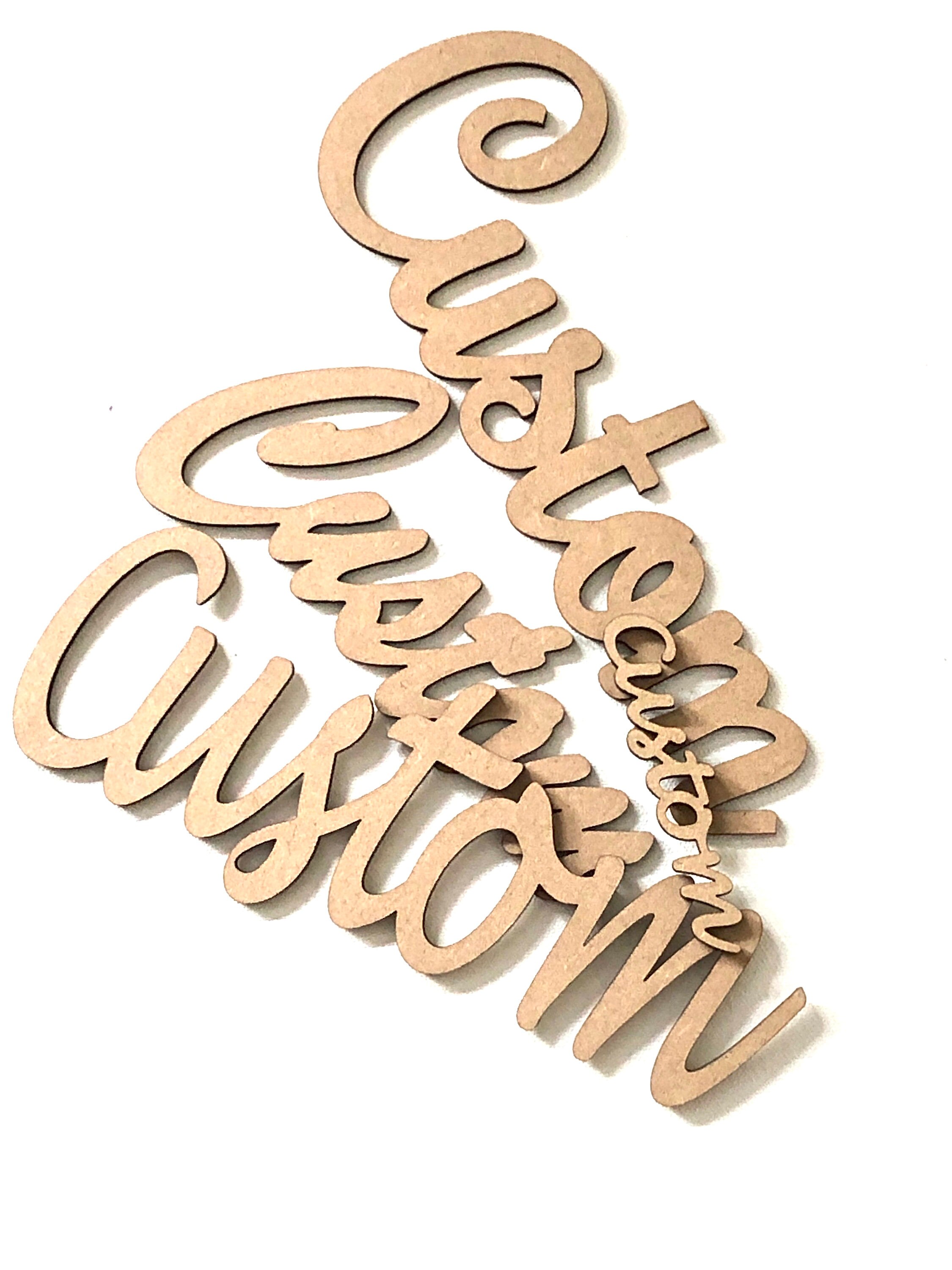 Personalised Script Names/wooden Names/wooden Script Etsy