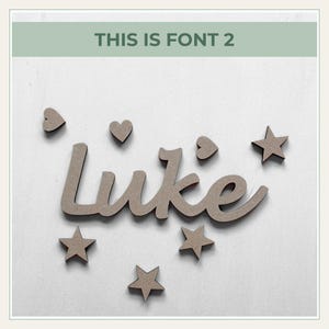 Font 2 script wooden letters for crafting