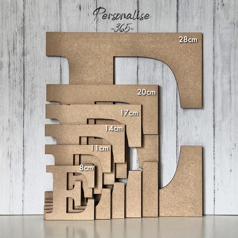 Wooden Letters MDF Premium Quality 4mm/large wooden letters/craft letter blanks/200mm, 170mm, 140mm, 110mm, 80mm/toy box lettering image 4