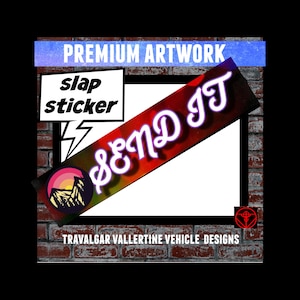 klistermärke, "skicka det", driftande klistermärke, jdm slap klistermärke, biltillbehör, stötfångardekal till din bil, väderbeständigt klistermärke, slap klistermärke