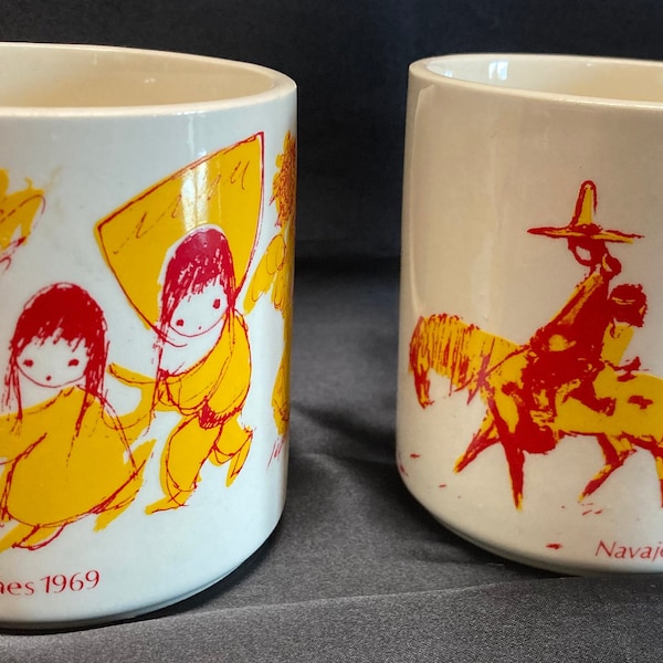 Vintage Ted Degrazia coffee mugs (2)