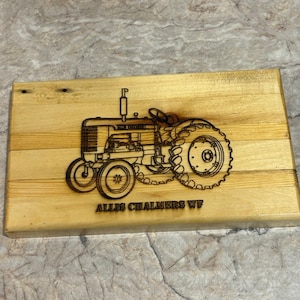 Rustic Allis Chalmers WF Tractor Wall Art - Eco-Friendly Farmhouse Decor