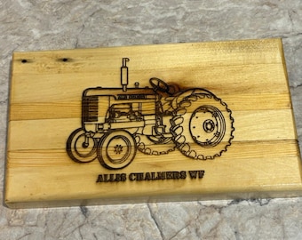 Rustic Allis Chalmers WF Tractor Wall Art - Eco-Friendly Farmhouse Decor