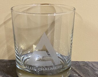 Collectible Allis Chalmers Tumbler - Custom Engraved Glass, 11 oz