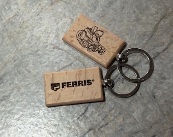 Ferris Zero Turn Wooden Key Chain