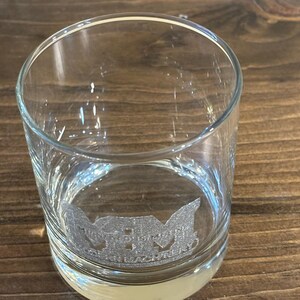 Minneapolis Moline Engraved Glass Tumbler, Drinking Glass, 11 oz