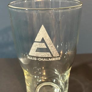 Allis Chalmers Engraved Beer Glass 16 oz